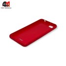 Чехол для Xiaomi Redmi 6A пластиковый, глянцевый, красного цвета