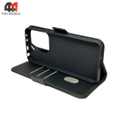 Чехол-книга для Xiaomi Redmi Note 14 4G шов, черного цвета, Case