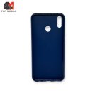 Чехол для Honor 8X силиконовый, матовый, синего цвета, Cherry