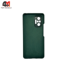 Чехол для Xiaomi Poco M5s/Redmi Note 10 4G/Note 10S Silicone Case, темно-зеленого цвета