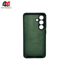 Чехол для Samsung S25 Plus Silicone Case, темно-зеленого цвета