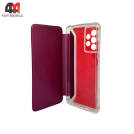 Чехол-книга для Samsung A52/A52s с усиленными углами, бордового цвета