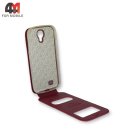 Чехол-книга для Samsung S4/I9500 низ, красного цвета, Experts