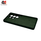 Чехол для Samsung S25 Ultra Silicone Case, темно-зеленого цвета