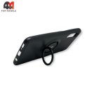 Чехол для Samsung A50/A30s/A50s силиконовый с кольцом, черного цвета, iFace