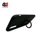 Чехол Iphone 11 Pro Max силиконовый с кольцом, черного цвета