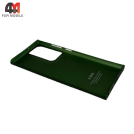 Чехол Samsung S22 Ultra пластиковый, карбон, зеленого цвета, K-DOO