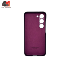 Чехол для Samsung S23 Plus пластиковый, Leather Case, цвет марoн 