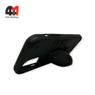 Чехол Iphone 11 Pro Max пластиковый, противоударный с подставкой , черного цвета