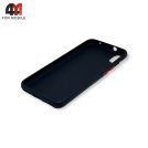 Чехол для Xiaomi Redmi 7A силиконовый, матовый с цветными кнопками, черного цвета