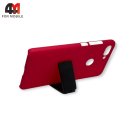 Чехол для Xiaomi Mi 8 Lite пластиковый с подставкой, красного цвета, Nillkin
