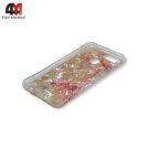 Чехол для Xiaomi Redmi 6 силиконовый, мраморный, желтого цвета