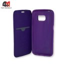 Чехол-книга для Samsung S7 фиолетового цвета