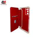 Чехол-книга для Samsung S20 FE с усиленными углами, красного цвета