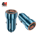 Автомобильное зарядное устройство Hoco, Z46A, 18W, синий, USB/USB-C