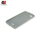 Чехол для Xiaomi Redmi 6A силиконовый с блестками, серебристого цвета