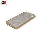 Чехол для Xiaomi Redmi Note 5A силиконовый, мраморный, золотого цвета