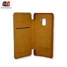 Чехол-книга для Samsung A5 2018/A8 2018/A530 QIN, коричневого цвета, Nillkin