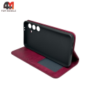 Чехол-книга для Samsung S24 FE в бок, бордового цвета