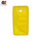 Чехол для Huawei Y530 силиконовый, матовый, желтого цвета