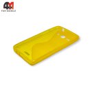 Чехол для Huawei Y530 силиконовый, матовый, желтого цвета