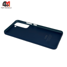 Чехол Samsung S22 пластиковый, карбон, синего цвета, K-DOO