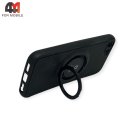 Чехол Iphone 5/5S/SE силиконовый с кольцом, черного цвета, iFace