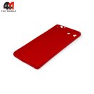 Чехол для Sony Xperia M5 силиконовый, матовый, красного цвета, Cherry