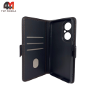 Чехол-книга для Huawei Nova Y73 шов, черного цвета, Case