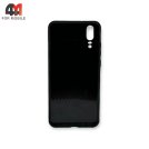 Чехол для Huawei P20 пластиковый, глянцевый, черного цвета