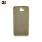 Чехол для Huawei Y5 2017 силиконовый под кожу, золотого цвета