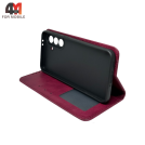 Чехол-книга для Samsung A56 в бок, бордового цвета