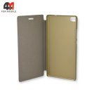 Чехол-книга для Huawei P8 золотого цвета