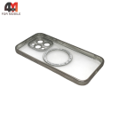 Чехол Iphone 16 Pro Max матовый с MagSafe, серого цвета, J-Case