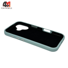 Чехол для Iphone 16 Leather Case, Labubu, голубого цвета