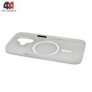 Чехол для iPhone 17 пластиковый с MagSafe, белого цвета, Pixels