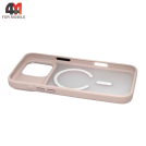 Чехол для iPhone 17 Pro пластиковый с MagSafe, пудрового цвета, Pixels