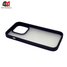 Чехол для Iphone 13 Pro Max пластиковый с усиленной рамкой, матовый, фиолетового цвета, ipaky