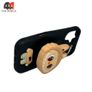 Чехол для Iphone 16 Labubu Popsocket, черного цвета