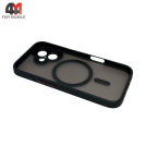 Чехол для Iphone 16 пластиковый с MagSafe, черно-красного цвета, Hicool