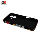 Чехол для Iphone 16 силиконовый, 017 черно-коричневый, Luxo