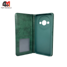 Чехол-книга для Xiaomi Redmi A3 в бок, зеленого цвета