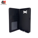 Чехол-книга для Xiaomi Poco X3/X3 Pro в бок, черного цвета