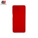Чехол для Samsung M51 силиконовый с защитой на камеру, красного цвета