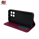 Чехол-книга для Honor X6B 4G в бок, бордового цвета