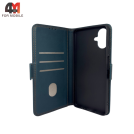Чехол-книга для Samsung A07 шов, зеленого цвета, Case