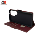 Чехол-книга для Samsung S26 Ultra шов, бордового цвета, Case