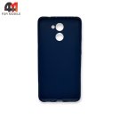 Чехол для телефона Huawei Y7 Prime 2017 силиконовый, матовый, синего цвета, Cherry