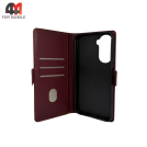 Чехол-книга для Xiaomi Redmi A7 Pro 4G шов, бордового цвета, Case