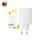 Baseus Сетевой адаптер P10152301213-00, USB+2USB-C, 65W, белый